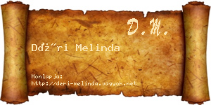 Déri Melinda névjegykártya