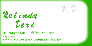 melinda deri business card